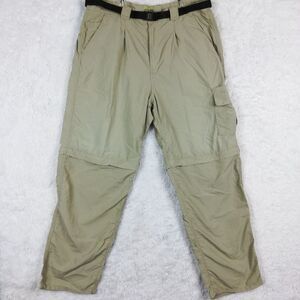 Guide's Choice Mens Pants Trail Hiking Cargo Nylon Convertible‎ Khaki Shorts L